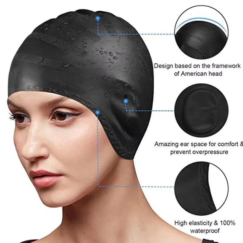 Aquatic Sports Cap - Gorro de natación unisex impermeable, alta